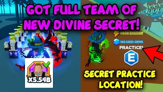 Got Full Team New SECRET DIVINE in Update 15 + Secret Practice Location | Anime Punching Simulator