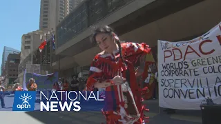 Hundreds gather to protest world’s largest mining convention | APTN News
