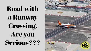 Amazing Airports : Road crosses Runway at Gibraltar Airport