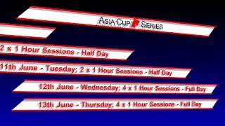 ASIA CUP SERIES - Calender of Events June 2013 - Is Formula 1 Your Dream?