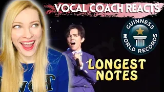 Vocal Coach Reacts: Dimash Kudaibergen Longest Notes!