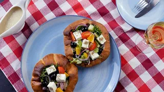 Греческий салат с баклажанами - Рецепты от Со Вкусом