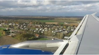 British Airways A320 go-around in stormy weather (aborted landing)