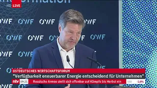 LIVE: Bundesminister Robert Habeck beim Ostdeutschem Wirtschaftsforum