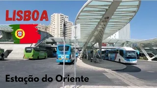 Estação do Oriente Lisboa, Portugal🇵🇹           Autocarros-Taxis-Comboios-Metro