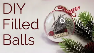 DIY Filled Glass Christmas Ornaments