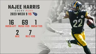 Najee Harris Every Run and Catch vs Tennessee Titans | 2023 Week 9 | Fantasy Football Film