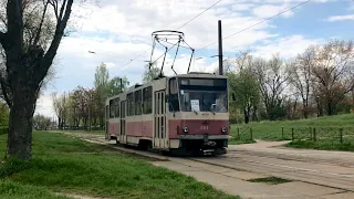 (Архів) Трамвай Татра-Юг Т6Б5 №101 марш. 22д / Tram Tatra-Yug T6B5 no.101 route 22d, Kyiv Ukraine