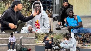 Sleeping next to stranger prank | wearing stranger trainer prank compilation | joker pranks 2023