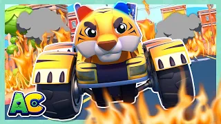 🚨Tiger Police Car to the Rescue | Rescue Squad vs. Evil Villain | Anti Bullying Month | AnimaCars