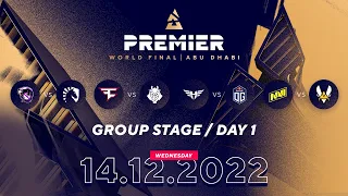 BLAST Premier World Final, Day 1: Outsiders vs Liquid, FaZe vs G2, Heroic vs OG, NAVI vs Vitality