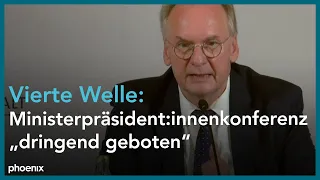 Corona: Reiner Haseloff (CDU, Ministerpräsident Sachsen-Anhalt) nach Kabinettssitzung am 09.11.21