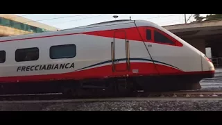 Elegante e lento passaggio del FS ETR 460 FRECCIABIANCA a Roma Ostiense ( original sound )