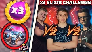 ⚠️SO VIEL ELIXIR! | Random Deck Challenge x3 Elixir! | Trymacs vs BigSpin vs Flobby! | Clash Royale