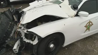 Drunk drivers arrested after crashing into Johnson County sheriff's deputies