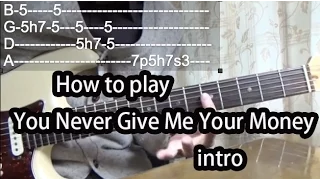 How to play You Never Give Me Your Money Part 1-The Beatles Guitar Tutorial  with tabs