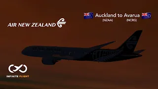 Infinite Flight | Auckland (NZAA) to Avarua (NCRG) | Air New Zealand | Boeing 787-9 | Timelapse