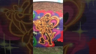 Satisfying neon Jerry art on the streets of Leeds! #streetart