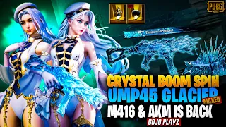 UMP45 Glacier Crate Opening🥶| Crystal Bloom Spin Opening | M416 & AKM Glacier is Back | UMP MAXEDOUT