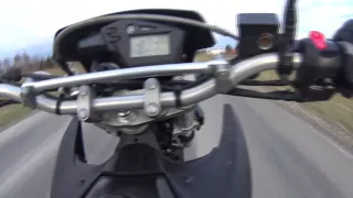 First wheelie fail!  Yamaha xt 660x supermoto crash