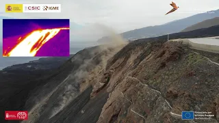 06/12/21 Vuelo de dron de las 13:30 h, térmico+RGB. Erupción La Palma IGME