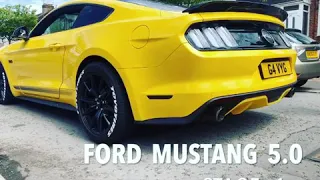 Ford Mustang 5.0 V8, Tuned & pops and bangs, Mustang Exhaust sound.