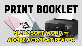 How to Print Booklet Style | Microsoft Word | Adobe Reader | Tutorial