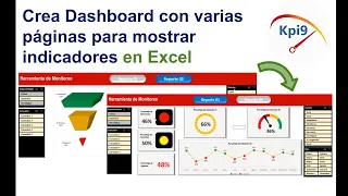 Crea Dashboard con varias páginas para mostrar indicadores en Excel