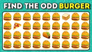 Find the ODD One Out - Fast Food / Junk Food Edition 🍔🌮🍕 Easy, Medium, Hard levels