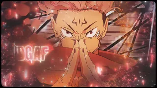 「IDGAF 😴🖤」Jujutsu Kaisen "Sukuna Vs Mahoraga"「AMV/EDIT」4K (quick one)