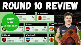 Season high score + rank! | Round 10 Review | AFL SuperCoach 2023
