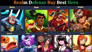 Realm Defense Best Hero to Buy First | World 7 Best Heroes | Top Heroes | Cyra vs Elara