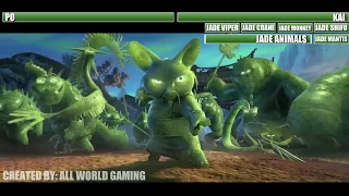 Po and Pandas vs. Jade animals with healthbars