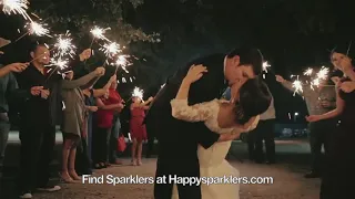 Wedding Sparkler send off w/ Happy Sparklers