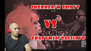 Shernan/M Zhayt vs Crazymix/Bassilyo - FLIPTOP - REACTION HINDI REVIEW:)