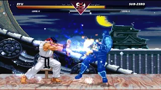 ICE POWER RYU vs SUB-ZERO - High Level Insane Fight !