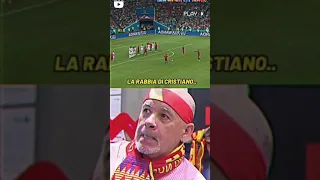 Spanish fans' reaction to Ronaldo's free kick 😬🔥