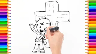 Cómo dibujar a Jesús de Pequeños Héroes | Dibujos para niños