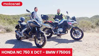 🏆 Comparativa BMW F750GS vs Honda NC750X DCT 2023 🎥 / motos.net / Prueba / Review 4K en español