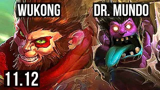 WUKONG vs DR. MUNDO (TOP) | 3.4M mastery, 6/1/8, 800+ games | EUW Master | v11.12