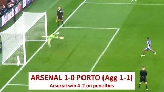 Arsenal 1-0 Porto (Agg 1-1) - Penalties & Celebrations