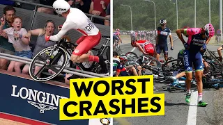 The WORST Crashes In Cycling HISTORY..