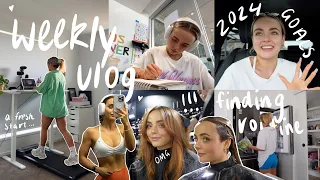 weekly vlog | we're back baby! my 2024 goals, dying my hair red | finding routine | conagh kathleen
