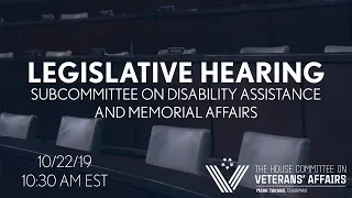 2019-10-22 Subcommittee on DAMA Legislative Hearing