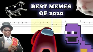 TOP MEME SONGS OF 2020 (Easy Guitar Tabs Tutorial)