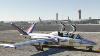 First but long maiden flight with the absolute stunning looking and sounding Fouga CM.170 Magister