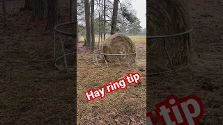 HAY RING TIP!! #wintertimehay