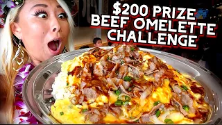 $200 PRIZE BEEF OMELETE RICE CHALLENGE at Yin Xin Cafe in Honolulu Cafe!! #RainaisCrazy