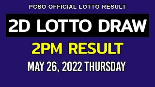 2D LOTTO RESULT 2PM DRAW MAY 26, 2022 PCSO EZ2 LOTTO RESULT TODAY 1ST DRAW