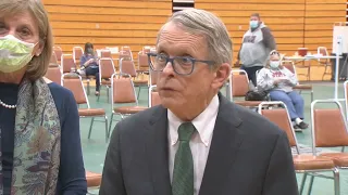 Gov. Mike DeWine speaks at Chillicothe vaccination clinic